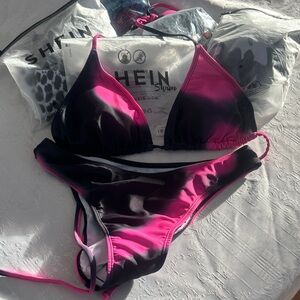 SHEIN hot pink suit new never worn